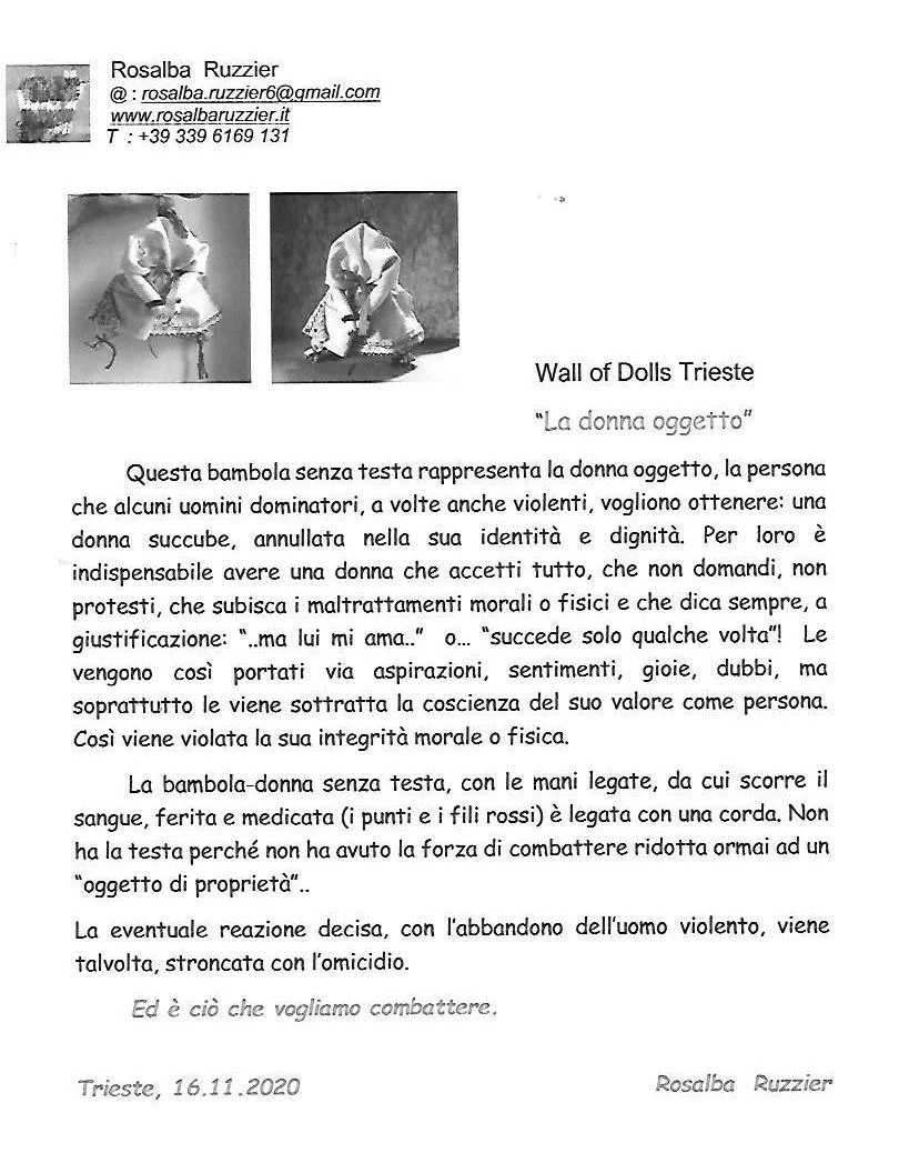 Wall of Dolls – Una bambola contro la violenza femminile